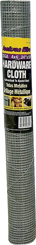 Jackson Wire 11 05 15 13 Hardware Cloth, 10 ft L, 24 in W, 23 ga Gauge, Square Mesh, 1/4 x 1/4 in Mesh, Galvanized