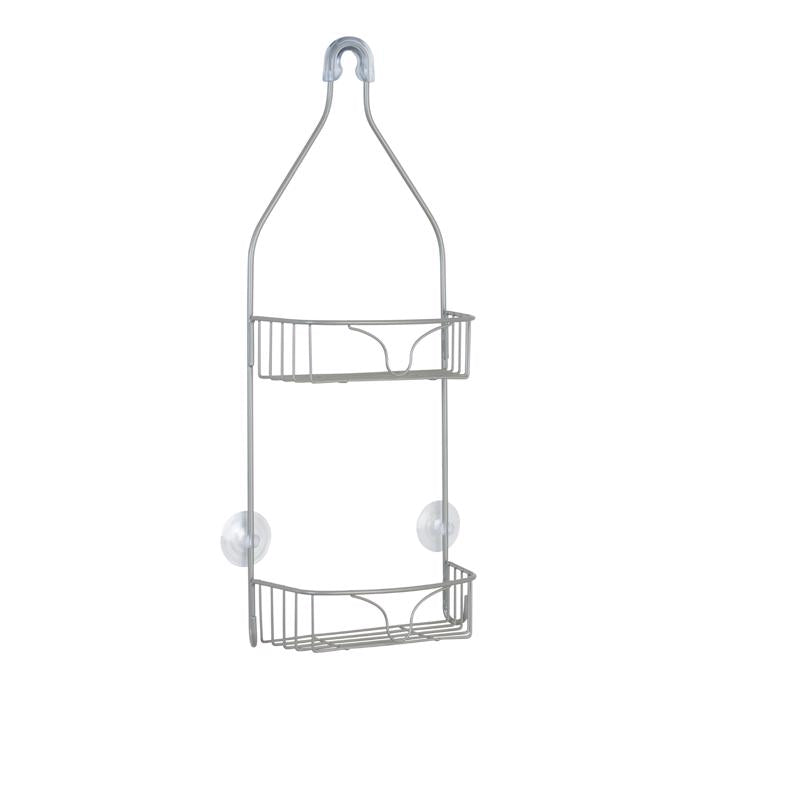 Zenna Home 21 in. H X 8.75 in. W X 4.17 in. L Satin Nickel Shower Caddy