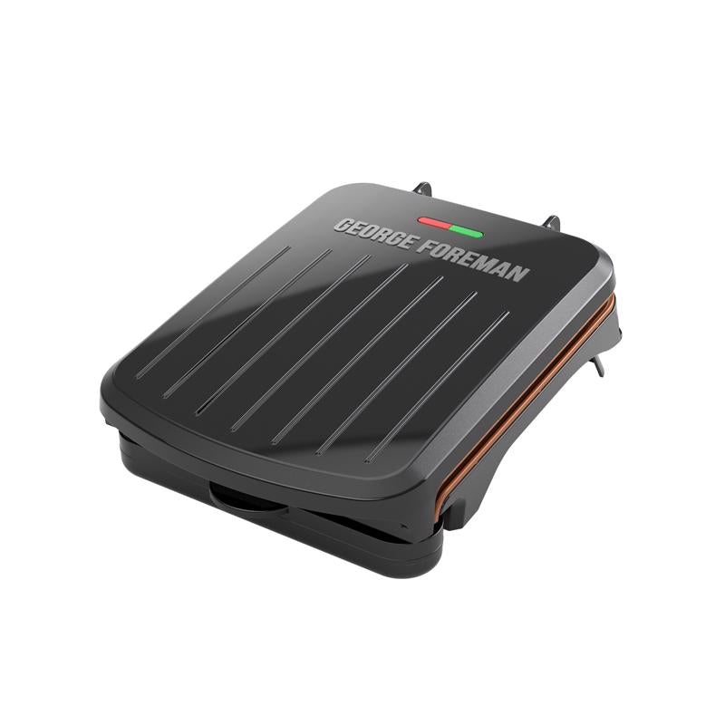 George Foreman Family Size Black Plastic Nonstick Surface Grill and Panini Press