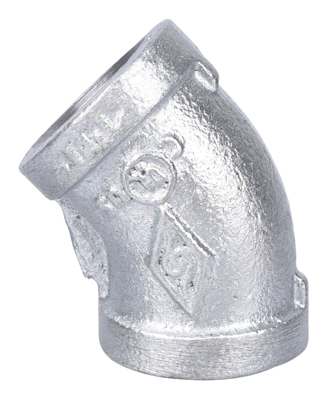 ProSource 4-1/2G Pipe Elbow, 1/2 in, Threaded, 45 deg Angle, 40 Schedule, 300 psi Pressure