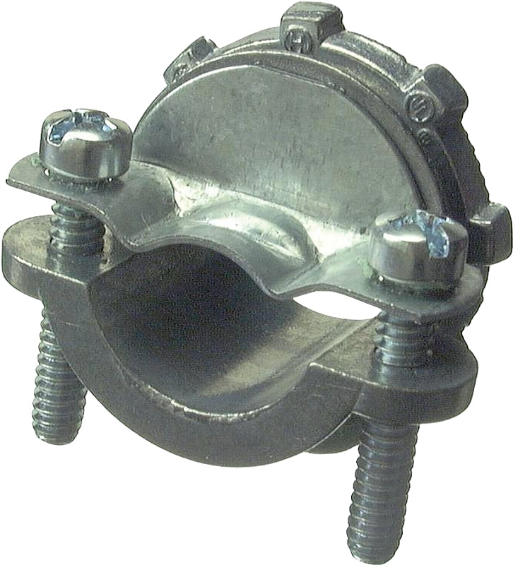 Halex 05110B Clamp Connector, 1 in, 1-15/16 in L, Zinc, 25/PK