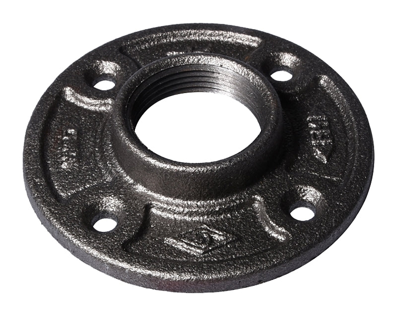 ProSource 27-1B Floor Flange, 1 in, 3.8 in Dia Flange, FIP, 4-Bolt Hole, 0.28 in Dia Bolt Hole, 0.67 in L Through Bore
