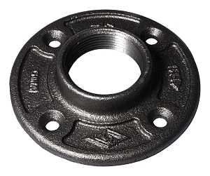 ProSource 27-11/2B Floor Flange, 1-1/2 in, 4.6 in Dia Flange, FIP, 4-Bolt Hole, 0.31 in Dia Bolt Hole