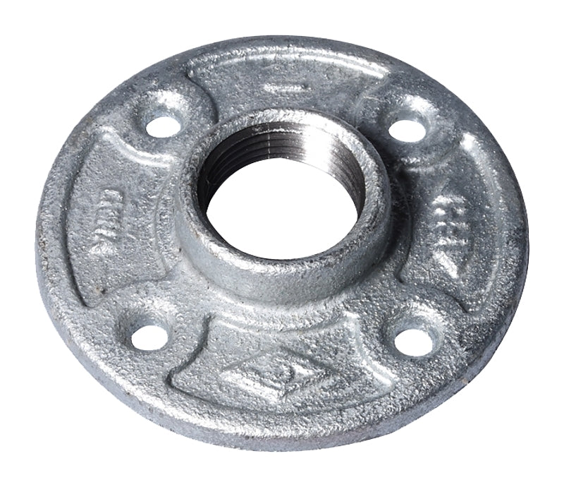 ProSource 27-1G Floor Flange, 1 in, 3.8 in Dia Flange, FIP, 4-Bolt Hole, 0.28 in Dia Bolt Hole, 0.67 in L Through Bore