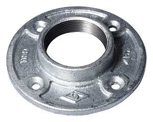 ProSource 27-2G Floor Flange, 2 in, 5.2 in Dia Flange, FIP, 4-Bolt Hole, 0.31 in Dia Bolt Hole, 0.98 in L Through Bore