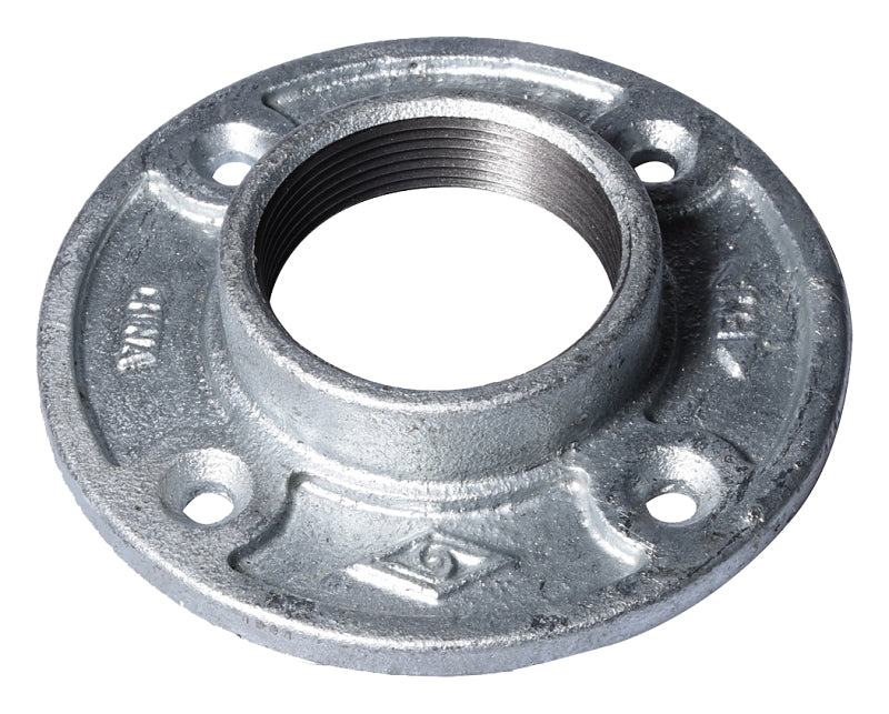 ProSource 27-2G Floor Flange, 2 in, 5.2 in Dia Flange, FIP, 4-Bolt Hole, 0.31 in Dia Bolt Hole, 0.98 in L Through Bore
