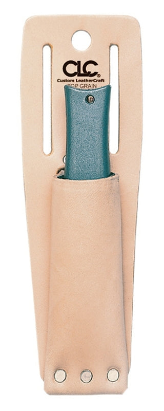 CLC 453 Utility Knife Sheath, Leather, Tan, 3-1/4 in W, 9-5/8 in H