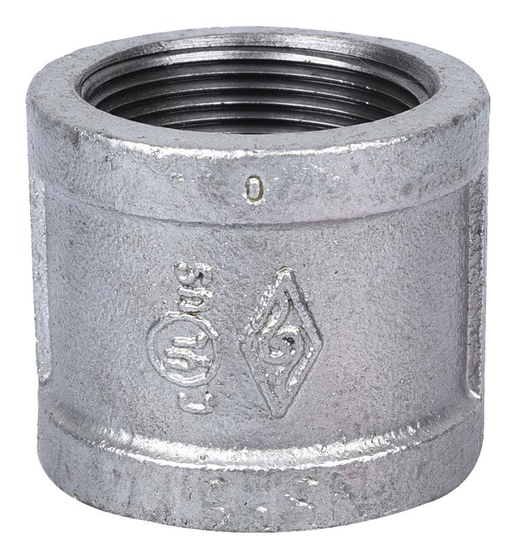 ProSource 21-1 1/2G Pipe Coupling, 1-1/2 in, Threaded, Steel, 40 Schedule, 300 psi Pressure