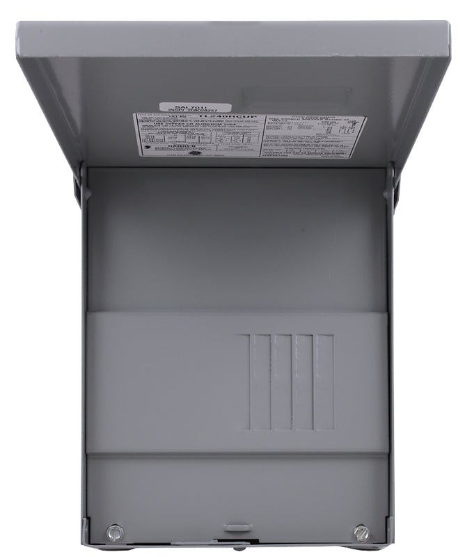 ABB PowerMark Gold TLM Series TL240RCUP Load Center, 40 A, 2-Space, 4-Circuit, Main Lug, NEMA 3R Enclosure, Surface