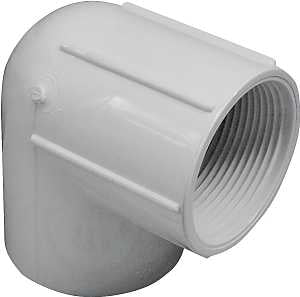 Genova 300 Series 33920 Pipe Elbow, 2 in, Slip-Joint x FIP, 90 deg Angle, PVC, White, SCH 40 Schedule