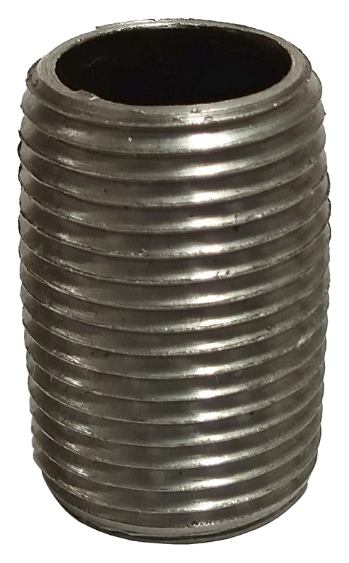 ProSource 3/8XCB Pipe Nipple, 3/8 in, Male NPT Threaded, Steel, 40 Schedule