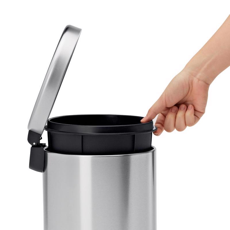 Simplehuman 4.5 L Silver Stainless Steel Mini Round Step Wastebasket