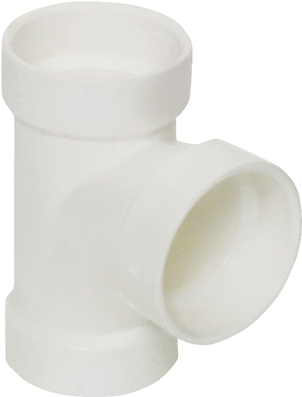 Canplas 755035 Sanitary Pipe Tee, 2 in, Hub, PVC, White