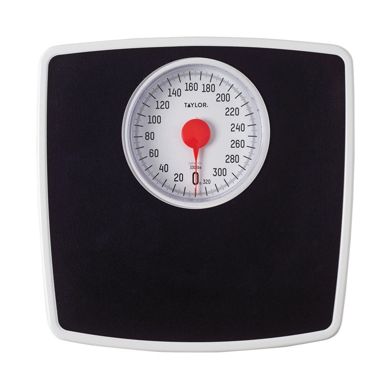 Taylor 330 lb Analog Bathroom Scale Black, Pack of 2