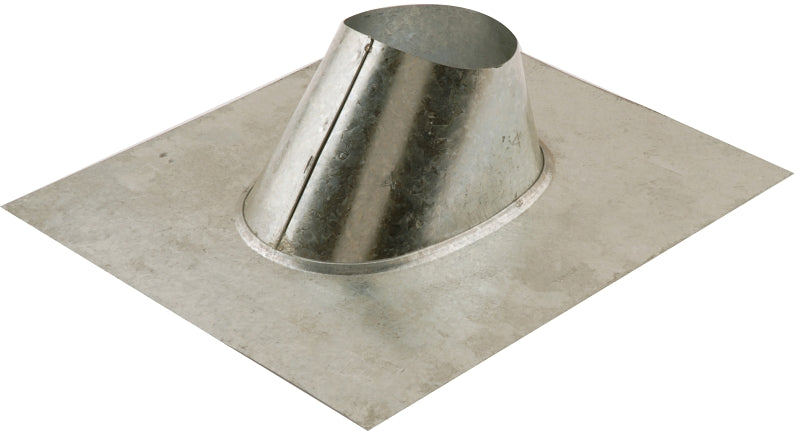 AmeriVent 6EF Roof Vent Flashing, 18-3/4 in OAL, 16-1/8 in OAW, 6 in Pipe, Steel