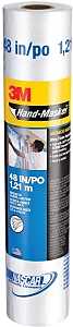 3M HAND-MASKER AMF48 Masking Film, 180 ft L, 48 in W, 0.4 mil Thick, Clear