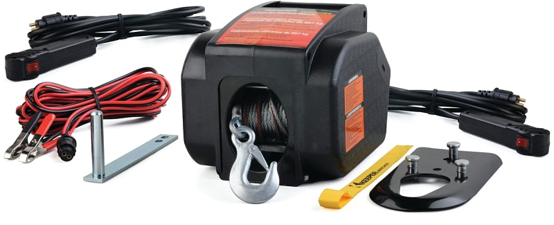 Keeper KTSL2000RM Portable Winch, Battery, Electric, 12 VDC, 2000 lb, Steel