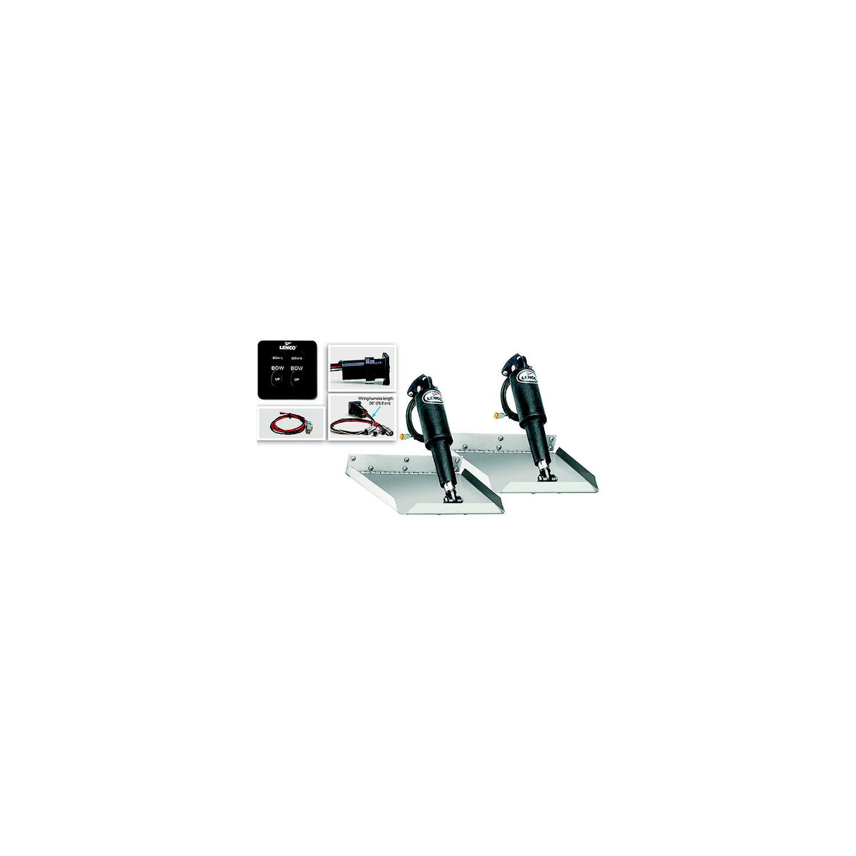 12" x 12" Edge Mount Electric Trim Tab Kit w/124 Switch