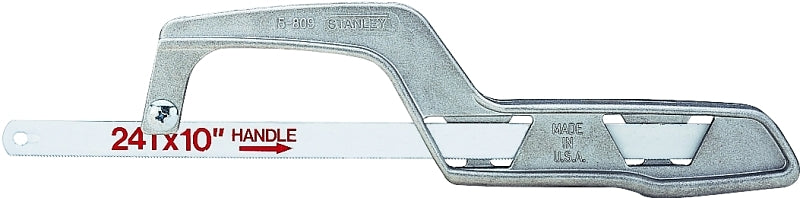 STANLEY 15-809 Utility Saw, 10 in L Blade, 24 TPI, Bi-Metal Blade, Comfort Grip Handle, Cast Aluminum Handle