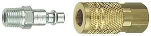 Tru-Flate 13-401 Coupler and Plug Set, L-Style, 1/4 in