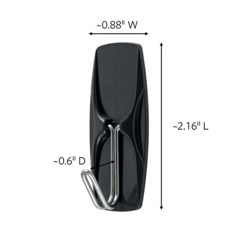 3M Command Medium Plastic Wire Hooks 2.17 in. L 2 pk