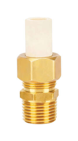 Homewerks Schedule 40 1/2 in. Compression X 1/2 in. D MPT CPVC/Brass Adapter Coupling