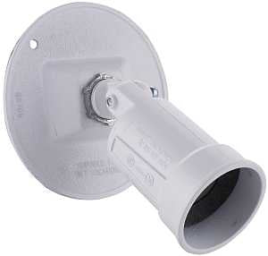 Hubbell 5624-6 Lamp Holder, Combination, Weatherproof, 3.336 in L x 4.125 in W x 4.125 in H Dimensions, 120 V, White