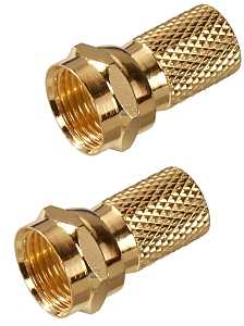 Zenith VA1002RG6TW Twist-On Connector, F Connector, Gold