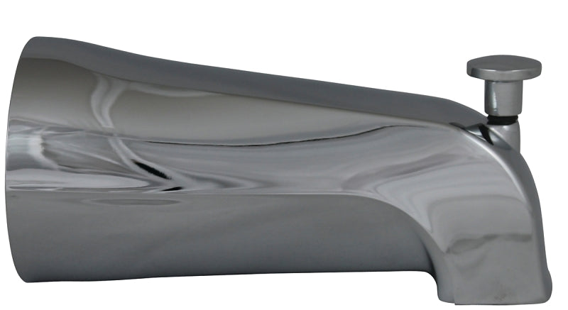 Plumb Pak PP22536 Bathtub Spout, 13 in L, 3/4 in Connection, IPS, Chrome-Plated, For: 1/2 in or 3/4 in Pipes