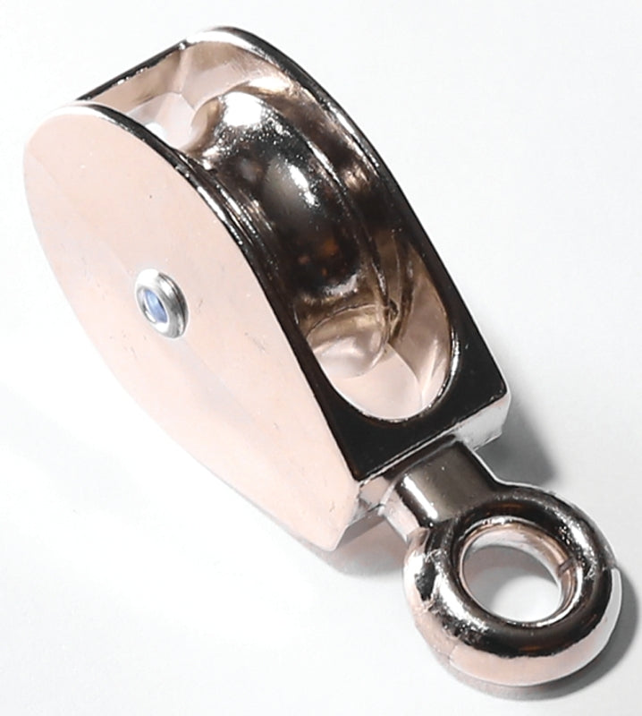 Baron 0174ZD-1 Tackle Pulley, 1/4 in Rope, 55 lb Working Load, 1 in Sheave, Rigid Eye, Single Fixed Eye Attachment