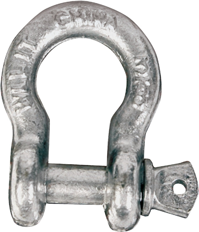 Koch 081293/MC648G Anchor Shackle, 3/8 in Trade, 2000 lb Working Load, Steel, Galvanized