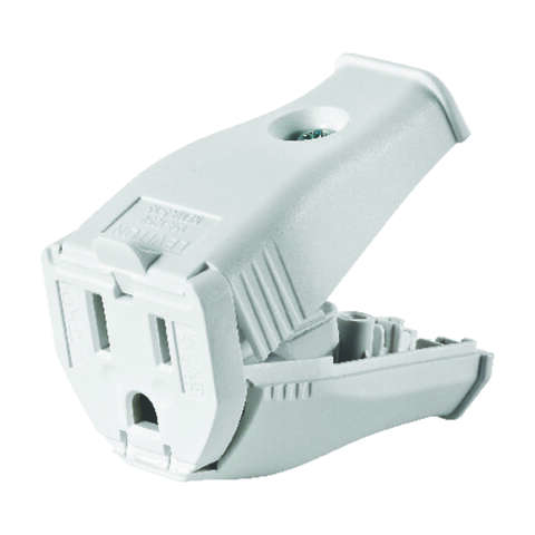 Leviton Commercial and Residential Thermoplastic Straight Blade Connector 5-15R 2 Pole 3 Wire