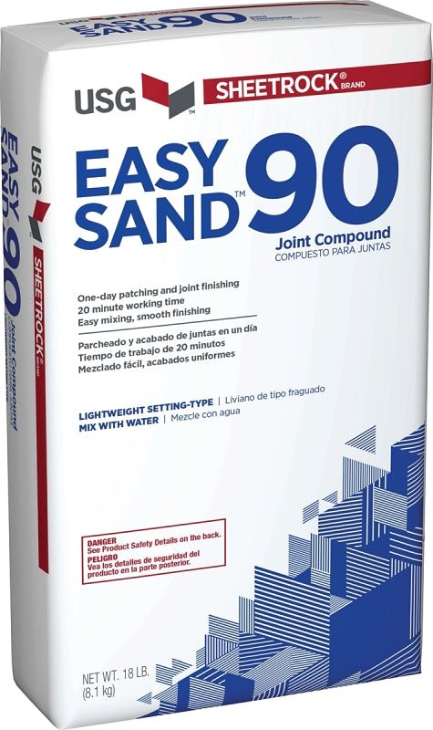 USG Easy Sand 90 384211120 Joint Compound, Powder, Natural, 18 lb