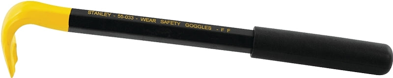 STANLEY 55-033 Nail Claw, 10-1/4 in L, Beveled Tip, HCS, Black/Yellow, 9/16 in Dia