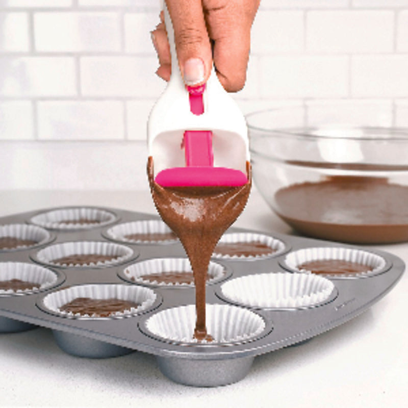 Tovolo Fuchsia/White Plastic Cupcake Scoop, Pack of 6