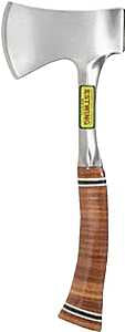 Estwing E24A Sportsman's Axe, 3-1/4 in Cutting Edge, Steel Head, Leather Handle, 13-1/2 in OAL