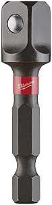 Milwaukee 48-32-5031 Socket Adapter, 3/8 in Drive, Hex, Square Drive, Steel, 2 in L