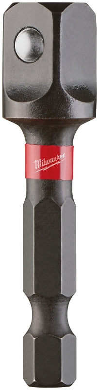 Milwaukee 48-32-5031 Socket Adapter, 3/8 in Drive, Hex, Square Drive, Steel, 2 in L