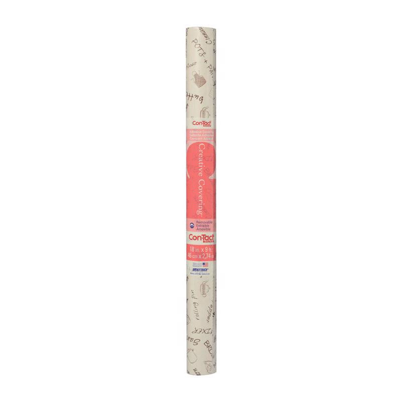 Con-Tact Creative Covering 9 ft. L X 18 in. W Bon Appetit Self-Adhesive Shelf Liner, Pack of 12