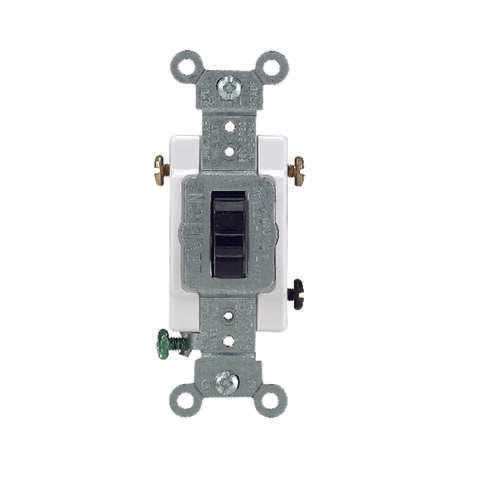 Leviton Commercial 20 amps Toggle Switch Brown 1 pk