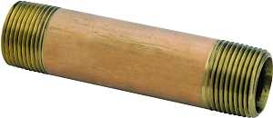 Anderson Metals 38300-0840 Pipe Nipple, 1/2 in, NPT, Brass, SCH 40 Schedule, 900 psi Pressure, 4 in L