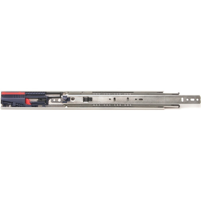 Knape & Vogt 8450FMP 22 Drawer Slide, 22 in L Extension, 100 lb, 1/2 in W Rail, Anochrome
