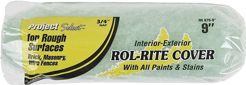 Linzer RR 975 Roller Cover, 3/4 in Thick Nap, 9 in L, Fabric Cover