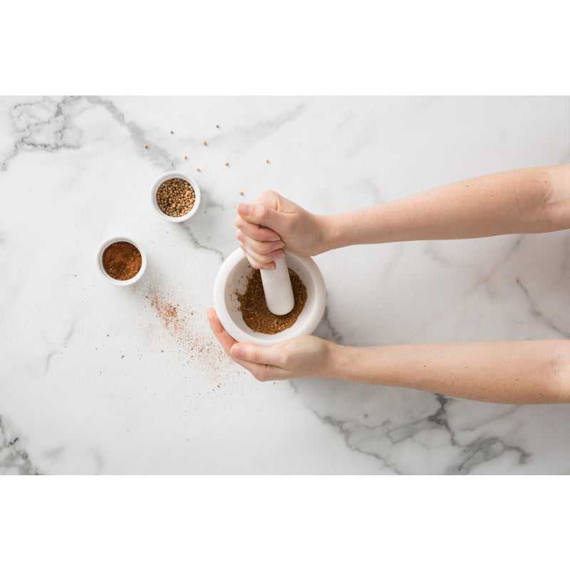 Chef'n White/Gray Silicone Mortar and Pestle