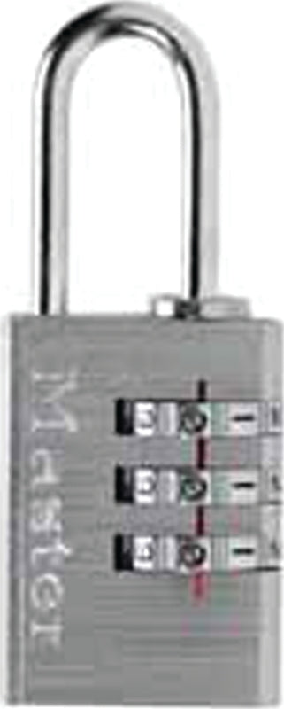 Master Lock 630D Padlock, Keyless/Non-Keyed Key, 3/16 in Dia Shackle, 1 in H Shackle, Steel Shackle, Aluminum Body