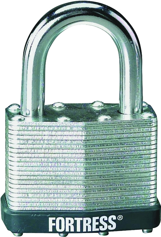 Master Lock Fortress Series 1803D Padlock, Keyed Different Key, 1/4 in Dia Shackle, 7/8 in H Shackle, Steel Shackle