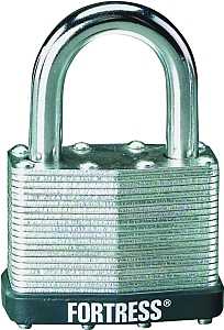 Master Lock Fortress Series 1803T Padlock, Keyed Alike Key, 1/4 in Dia Shackle, 7/8 in H Shackle, Steel Shackle