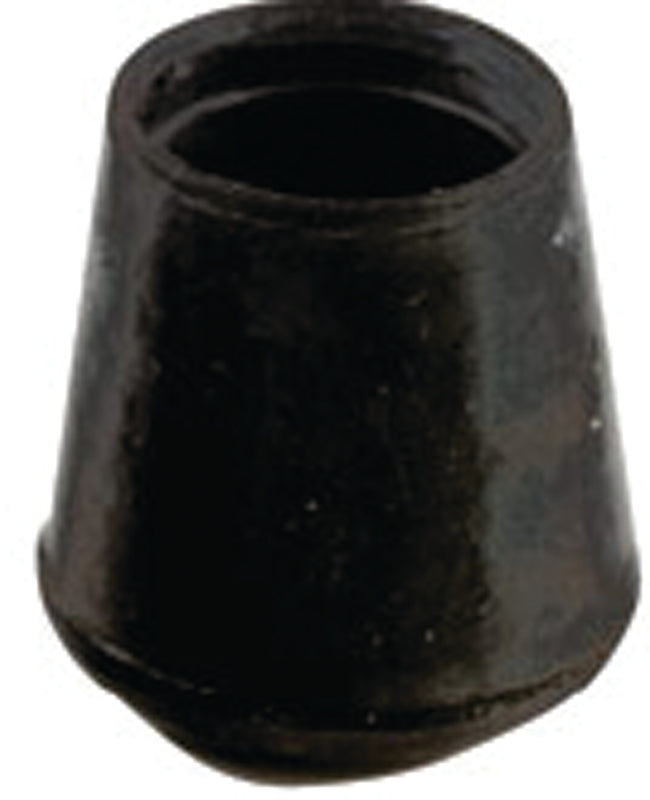 Shepherd Hardware 9762 Furniture Leg Tip, Round, Rubber, 1 in Dia, Black, Pack of 24