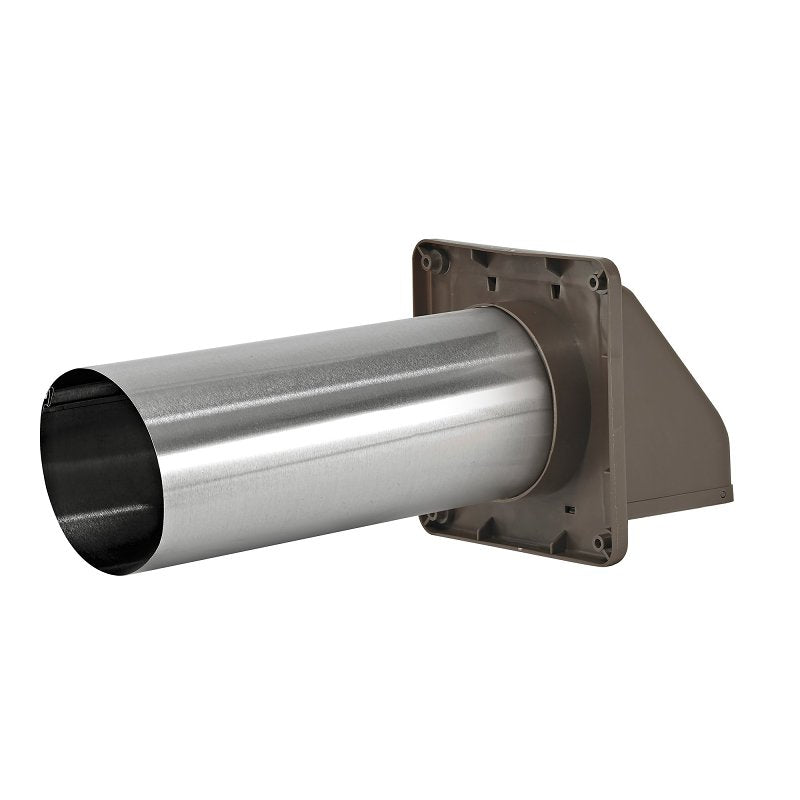 Lambro 224BS Hood Vent, 6.49 in W Hood, 4.81 in H Hood, 4 in Duct, Plastic Hood, Brown Hood