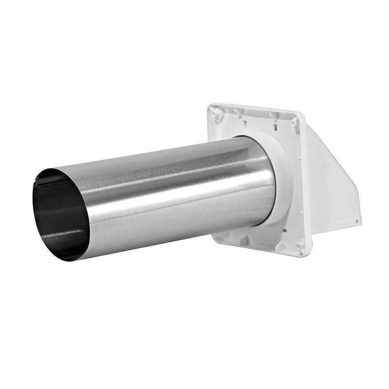 Lambro 222WS Exhaust Wall Hood Vent, 5-1/2 in W Hood, 5.69 in H Hood, 13 sq-in Net Free Ventilating Area, 3 in Duct